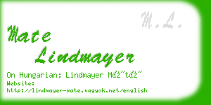 mate lindmayer business card